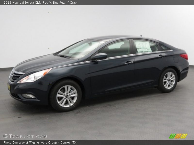 Pacific Blue Pearl / Gray 2013 Hyundai Sonata GLS