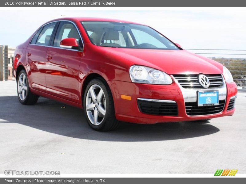 Salsa Red / Cornsilk Beige 2010 Volkswagen Jetta TDI Sedan