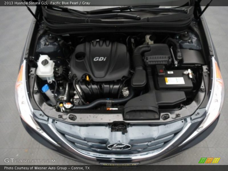 Pacific Blue Pearl / Gray 2013 Hyundai Sonata GLS