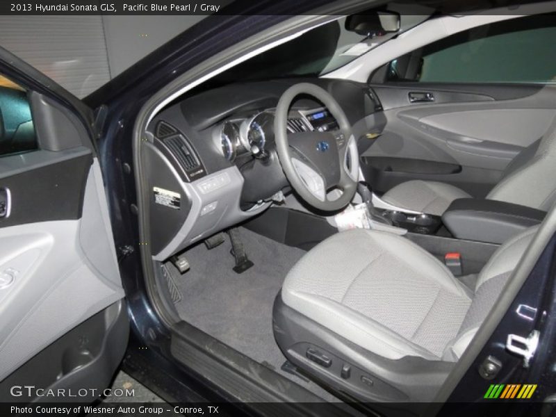 Pacific Blue Pearl / Gray 2013 Hyundai Sonata GLS