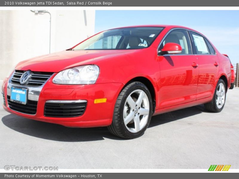 Salsa Red / Cornsilk Beige 2010 Volkswagen Jetta TDI Sedan