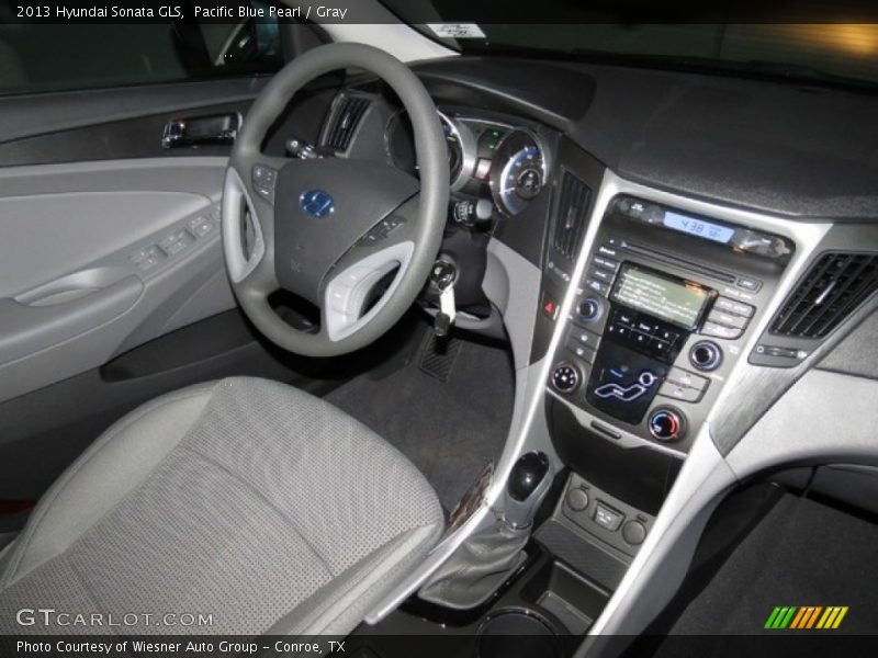 Pacific Blue Pearl / Gray 2013 Hyundai Sonata GLS