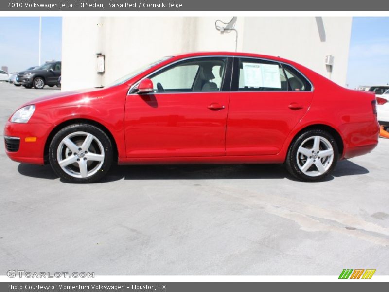 Salsa Red / Cornsilk Beige 2010 Volkswagen Jetta TDI Sedan