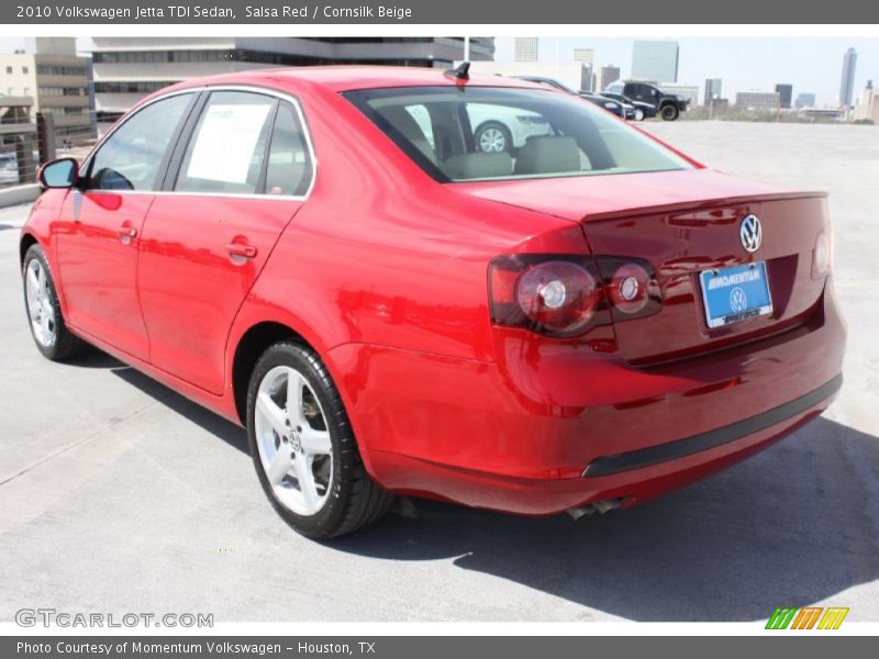 Salsa Red / Cornsilk Beige 2010 Volkswagen Jetta TDI Sedan