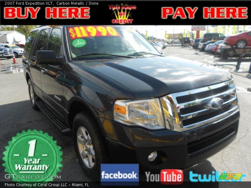 Carbon Metallic / Stone 2007 Ford Expedition XLT