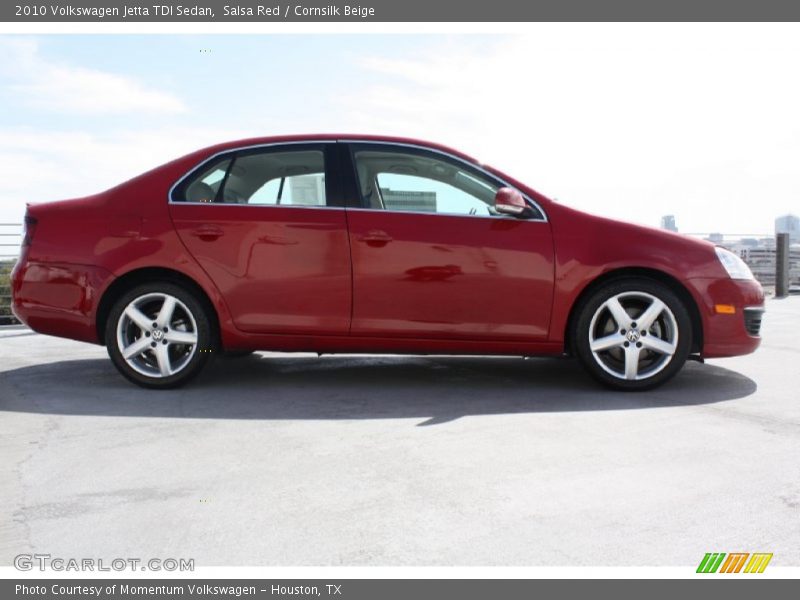 Salsa Red / Cornsilk Beige 2010 Volkswagen Jetta TDI Sedan
