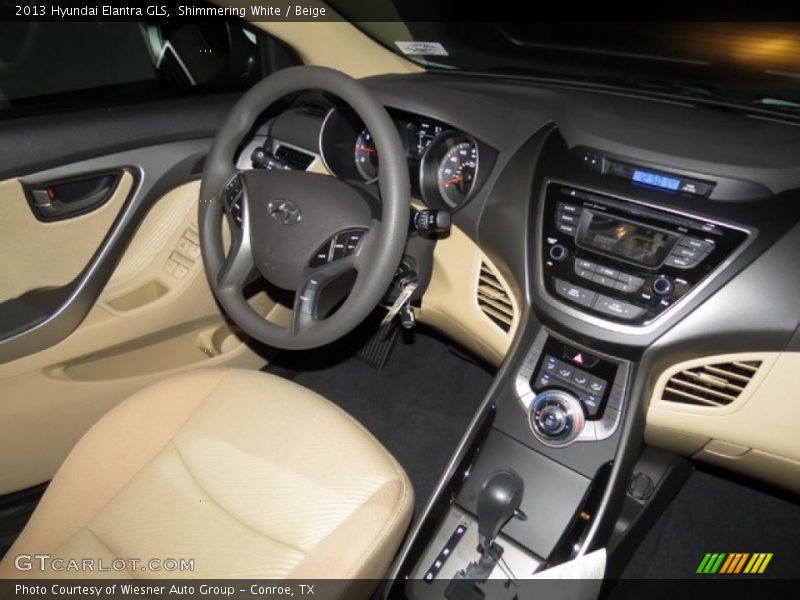 Shimmering White / Beige 2013 Hyundai Elantra GLS