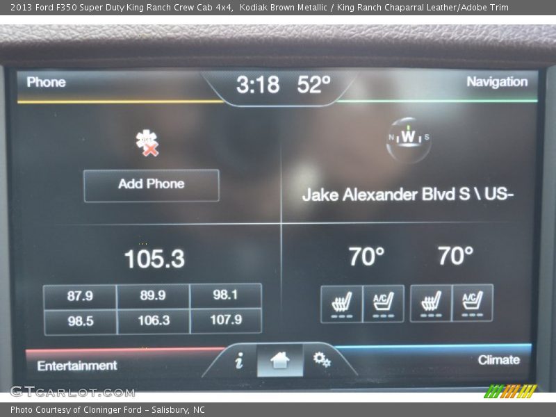 Controls of 2013 F350 Super Duty King Ranch Crew Cab 4x4