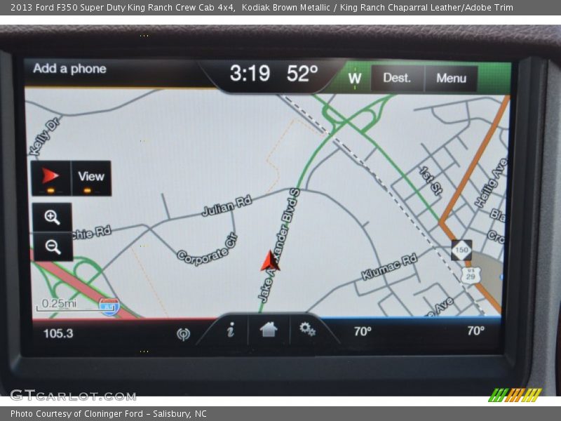 Navigation of 2013 F350 Super Duty King Ranch Crew Cab 4x4