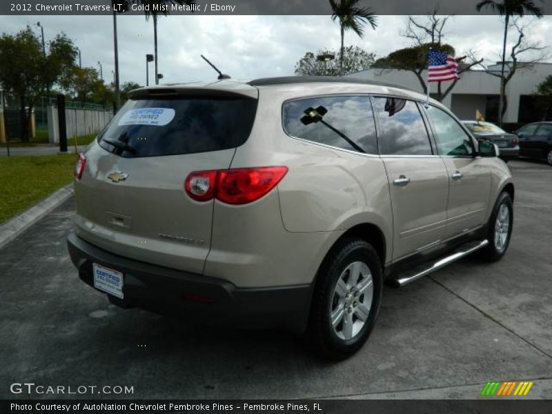 Gold Mist Metallic / Ebony 2012 Chevrolet Traverse LT