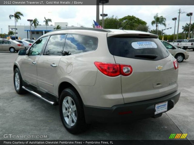 Gold Mist Metallic / Ebony 2012 Chevrolet Traverse LT