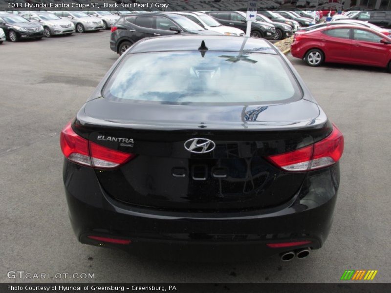 Black Noir Pearl / Gray 2013 Hyundai Elantra Coupe SE
