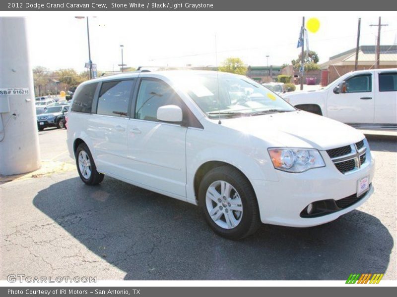 Stone White / Black/Light Graystone 2012 Dodge Grand Caravan Crew
