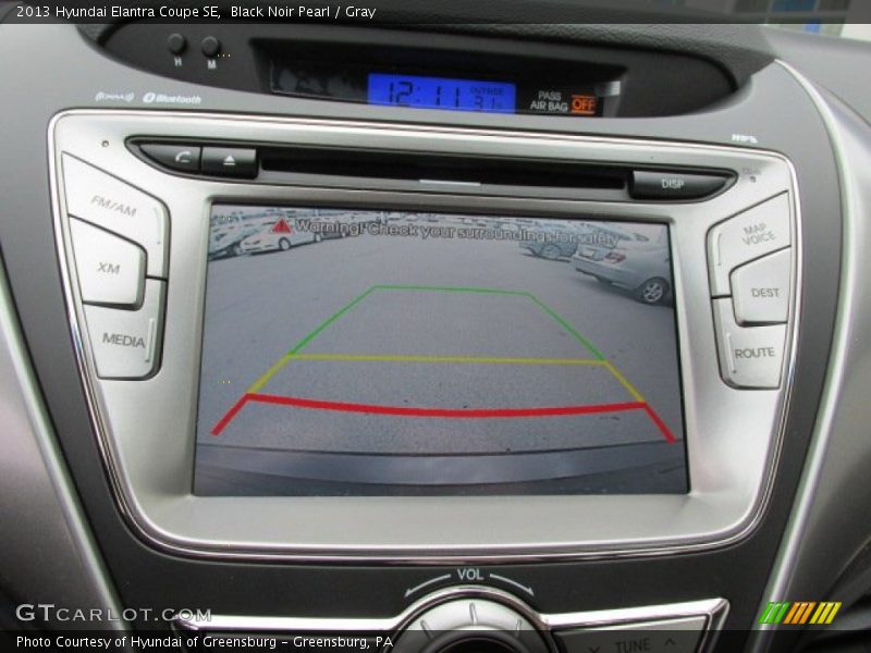 Black Noir Pearl / Gray 2013 Hyundai Elantra Coupe SE