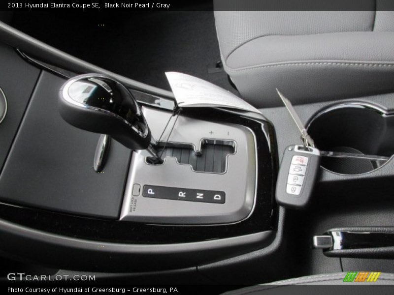 Black Noir Pearl / Gray 2013 Hyundai Elantra Coupe SE