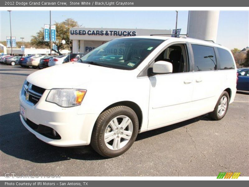Stone White / Black/Light Graystone 2012 Dodge Grand Caravan Crew
