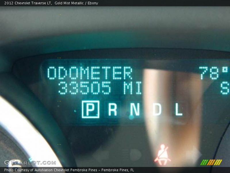 Gold Mist Metallic / Ebony 2012 Chevrolet Traverse LT
