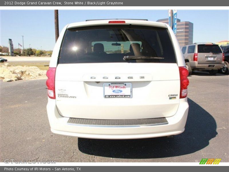 Stone White / Black/Light Graystone 2012 Dodge Grand Caravan Crew