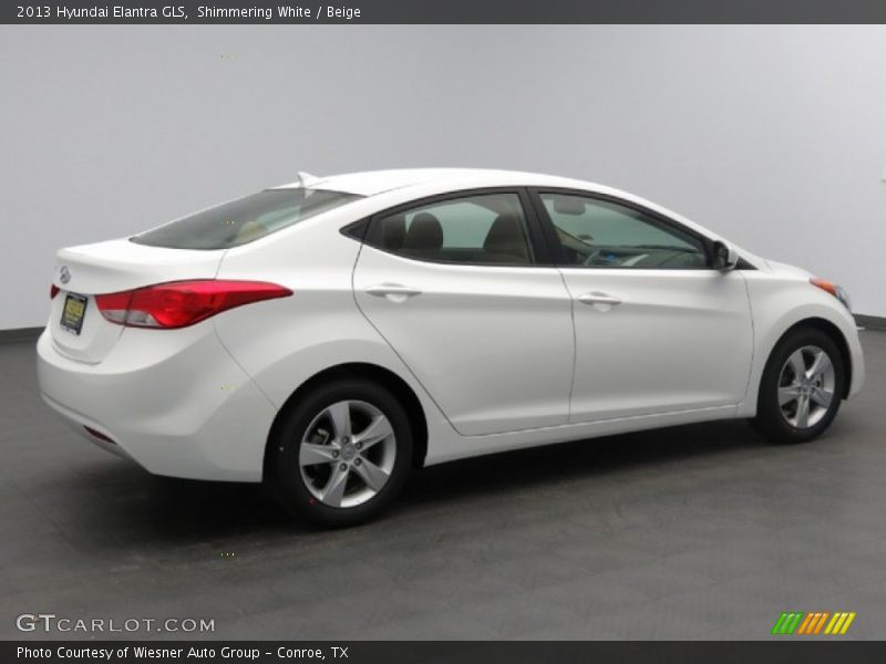 Shimmering White / Beige 2013 Hyundai Elantra GLS