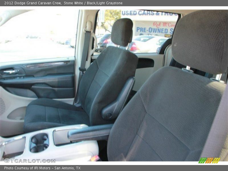 Stone White / Black/Light Graystone 2012 Dodge Grand Caravan Crew