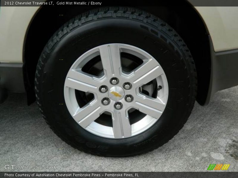Gold Mist Metallic / Ebony 2012 Chevrolet Traverse LT