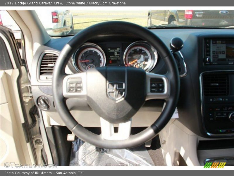 Stone White / Black/Light Graystone 2012 Dodge Grand Caravan Crew