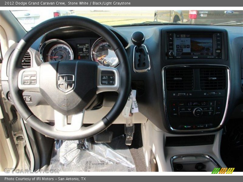 Stone White / Black/Light Graystone 2012 Dodge Grand Caravan Crew