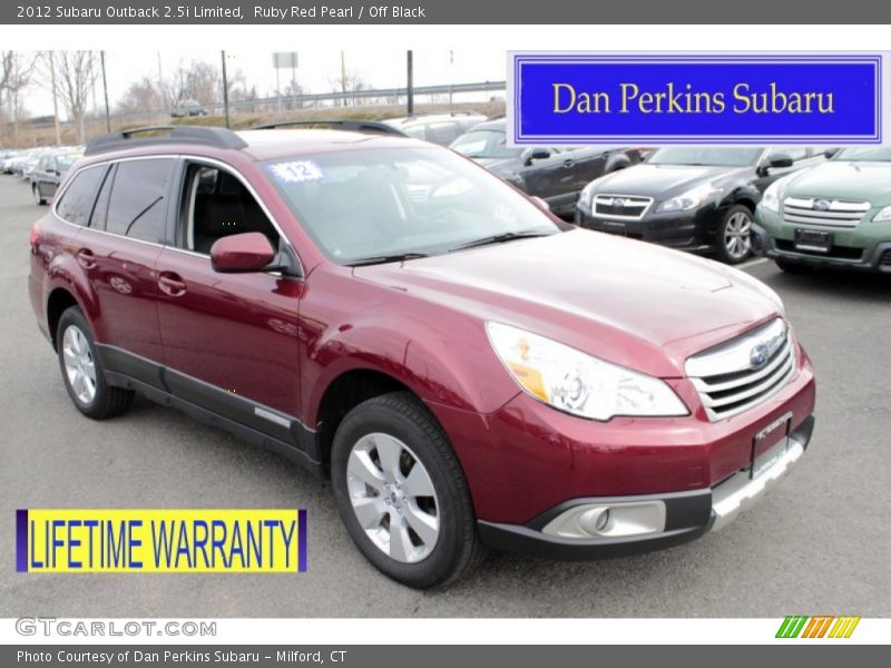 Ruby Red Pearl / Off Black 2012 Subaru Outback 2.5i Limited