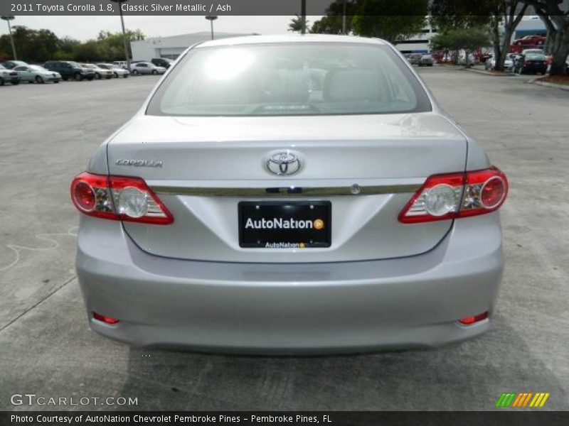 Classic Silver Metallic / Ash 2011 Toyota Corolla 1.8