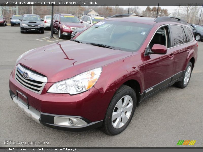 Ruby Red Pearl / Off Black 2012 Subaru Outback 2.5i Limited