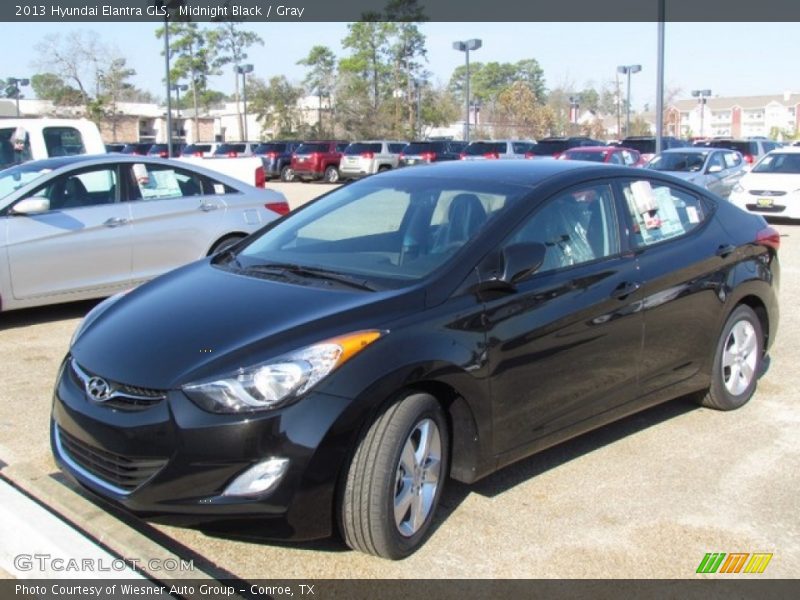 Midnight Black / Gray 2013 Hyundai Elantra GLS