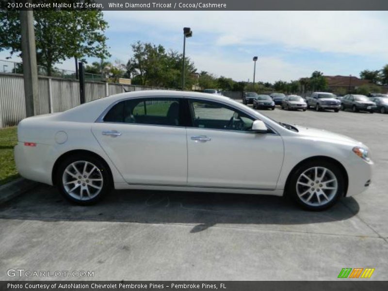 White Diamond Tricoat / Cocoa/Cashmere 2010 Chevrolet Malibu LTZ Sedan