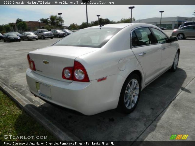 White Diamond Tricoat / Cocoa/Cashmere 2010 Chevrolet Malibu LTZ Sedan