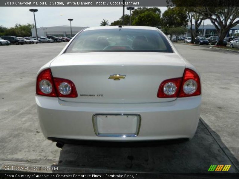 White Diamond Tricoat / Cocoa/Cashmere 2010 Chevrolet Malibu LTZ Sedan