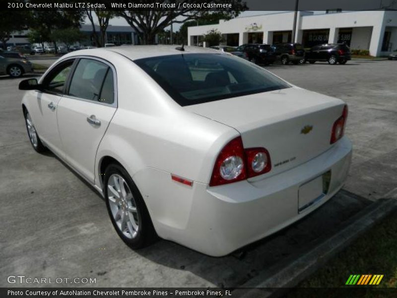 White Diamond Tricoat / Cocoa/Cashmere 2010 Chevrolet Malibu LTZ Sedan