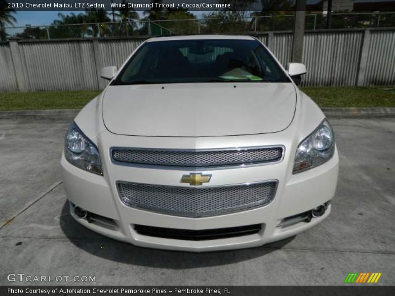 White Diamond Tricoat / Cocoa/Cashmere 2010 Chevrolet Malibu LTZ Sedan