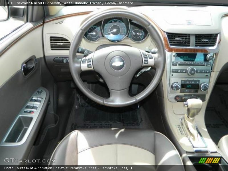White Diamond Tricoat / Cocoa/Cashmere 2010 Chevrolet Malibu LTZ Sedan