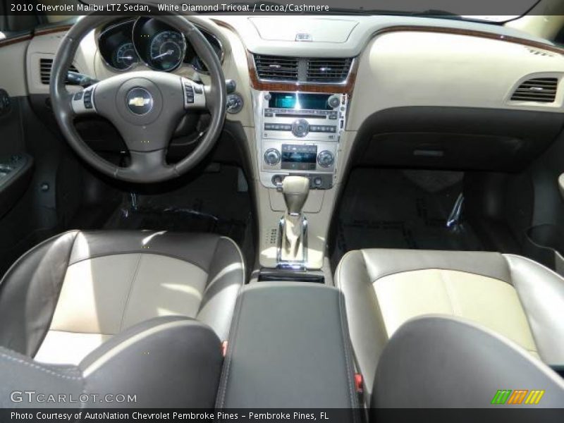 White Diamond Tricoat / Cocoa/Cashmere 2010 Chevrolet Malibu LTZ Sedan
