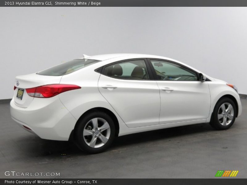 Shimmering White / Beige 2013 Hyundai Elantra GLS