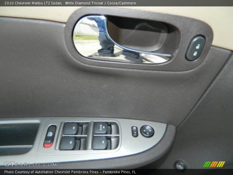White Diamond Tricoat / Cocoa/Cashmere 2010 Chevrolet Malibu LTZ Sedan
