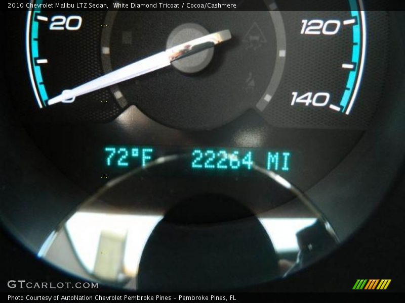 White Diamond Tricoat / Cocoa/Cashmere 2010 Chevrolet Malibu LTZ Sedan
