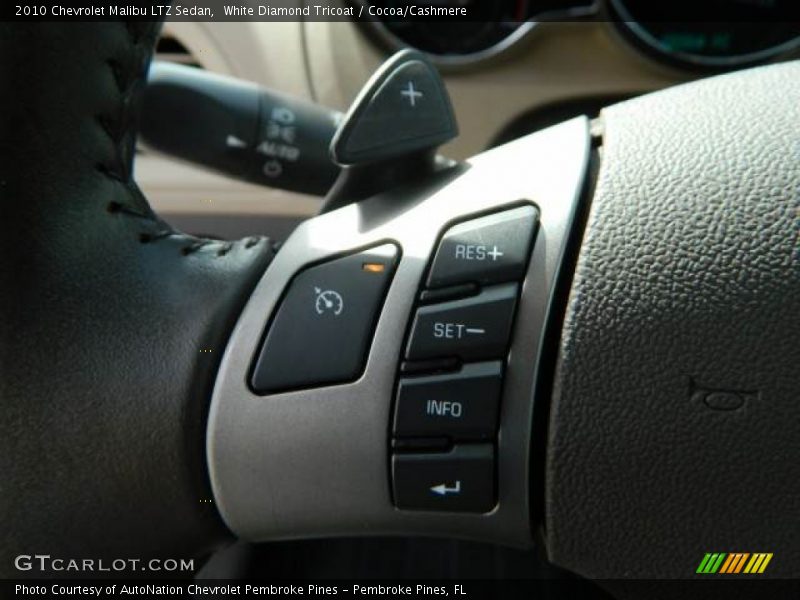 White Diamond Tricoat / Cocoa/Cashmere 2010 Chevrolet Malibu LTZ Sedan