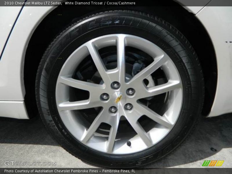 White Diamond Tricoat / Cocoa/Cashmere 2010 Chevrolet Malibu LTZ Sedan