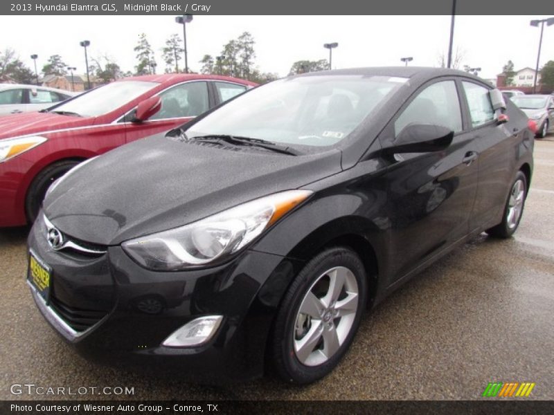 Midnight Black / Gray 2013 Hyundai Elantra GLS