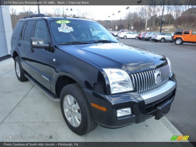 Black / Charcoal Black 2010 Mercury Mountaineer V6 AWD