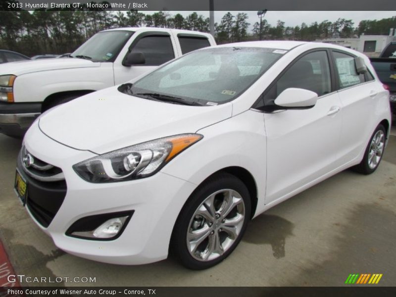 Monaco White / Black 2013 Hyundai Elantra GT