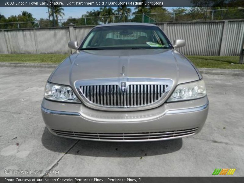 Light Parchment Gold / Dark Stone/Medium Light Stone 2003 Lincoln Town Car Signature