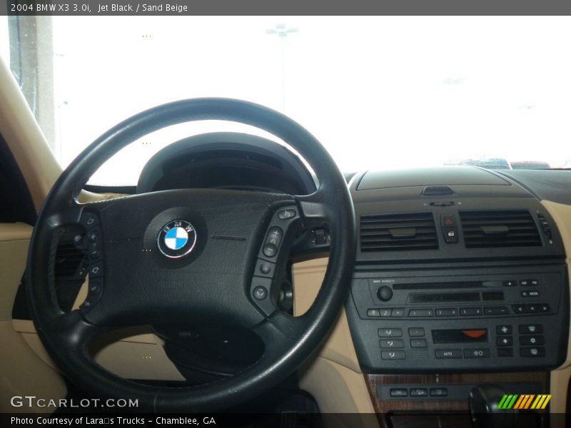 Jet Black / Sand Beige 2004 BMW X3 3.0i