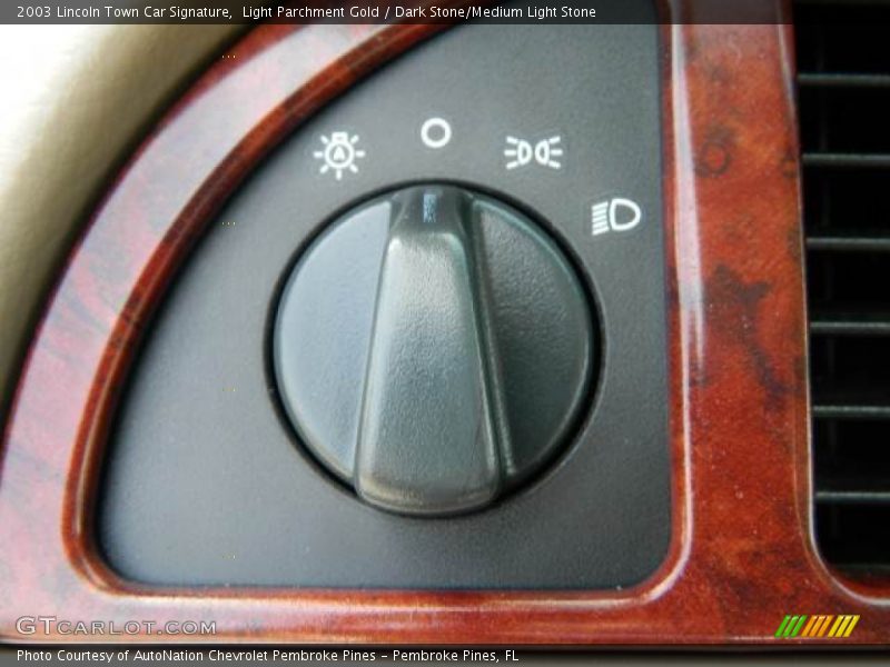Controls of 2003 Town Car Signature