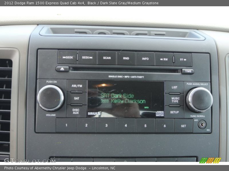 Audio System of 2012 Ram 1500 Express Quad Cab 4x4